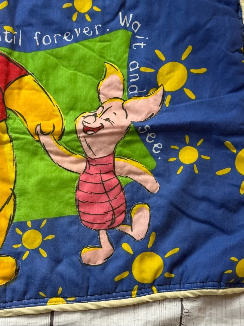 Vintage Disney Winnie the Pooh + Piglet zipper pillow case